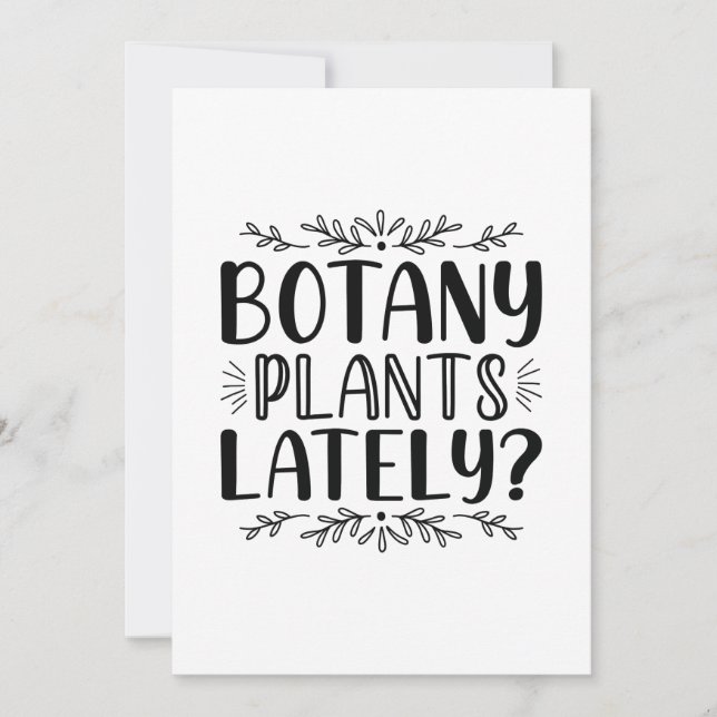 Botany Plants Lately Thank You Card (Front)