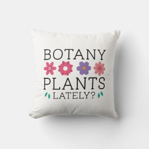 Botany Plants Lately Throw Pillow