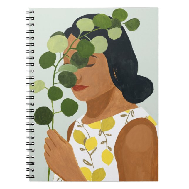 Botany Portrait - Woman with Greenery Notebook (Front)