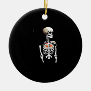 Botany - Whimsigoth Vintage Skeleton With Colourfu Ceramic Ornament