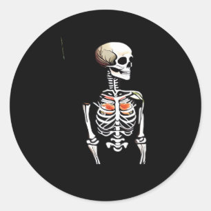 Botany - Whimsigoth Vintage Skeleton With Colourfu Classic Round Sticker