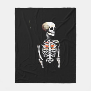 Botany - Whimsigoth Vintage Skeleton With Colourfu Fleece Blanket