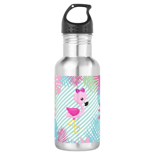Botella de Agua Flamingo Rosa 532 Ml Water Bottle (Front)