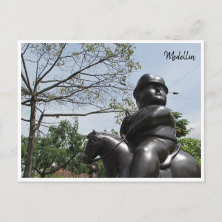 botero man on horseback postcard