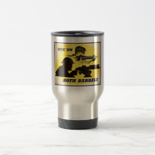 Both Barrels, Military & Industry, War Effort Travel Mug