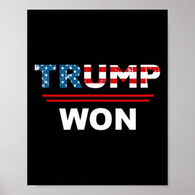 (both Side) Funny Trump Won Trump 4547th Waste Man Poster (Front)