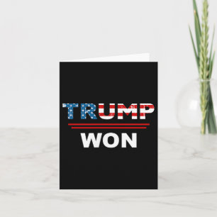 (both Side) Funny Trump Won Trump 45_47th Waste Ma Card