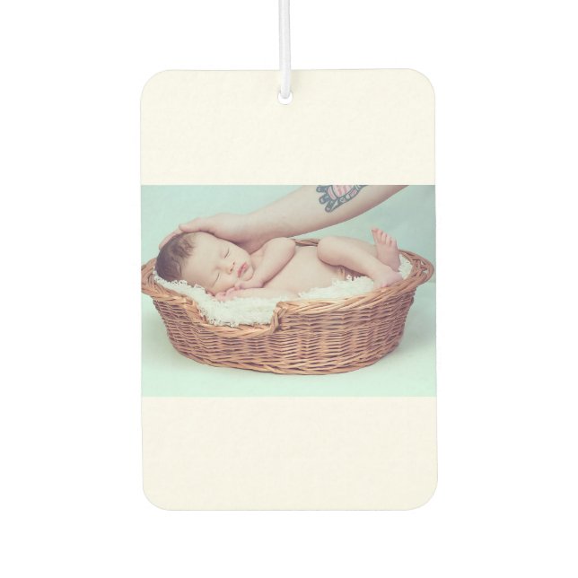 Both Sides Family Photo Custom UniqueAir Freshener (Front)