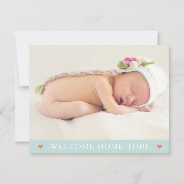 Both Sides Now | New Baby Announcement Card (Front)