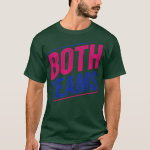 Both Teams Bi Pride Bisexual Bisexuality Flag T-Shirt