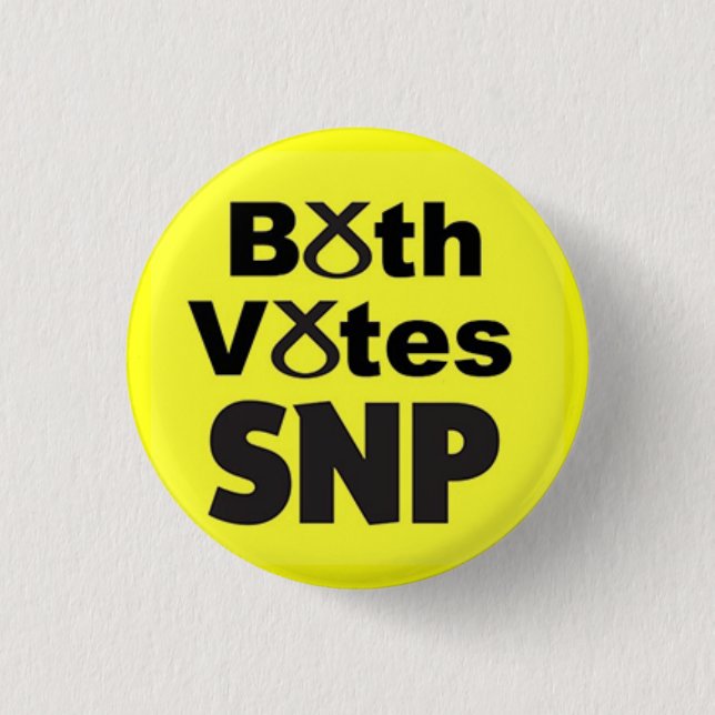 Both Votes SNP 1 Inch Round Button (Front)