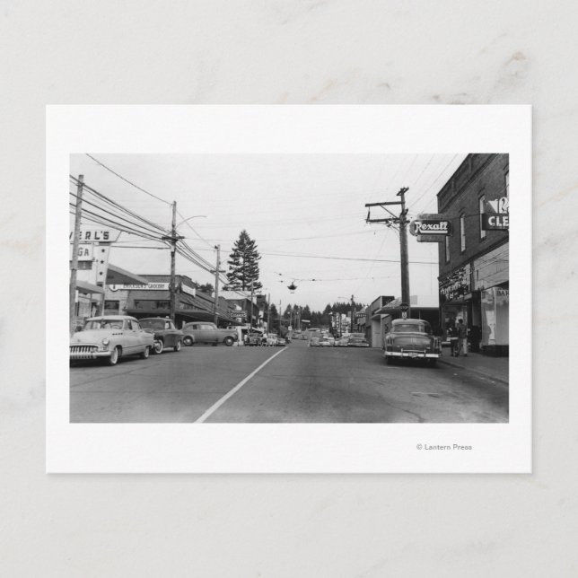 Bothell, WA - Downtown Street Scene Photograph 2 Postcard (Front)