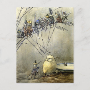 “Bother the Gnat” – Blue-Tone Postcard