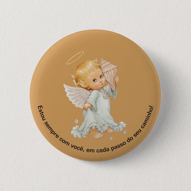 Boton Anjo 2 Inch Round Button (Front)