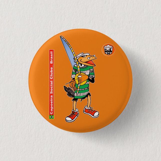 Boton Capoeirinha! Viva a Capoeira 2!! 1 Inch Round Button (Front)