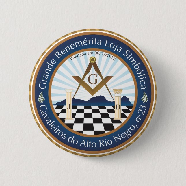 Boton Freemason CARN Amazon 2 Inch Round Button (Front)