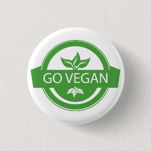 Boton Go Vegan 1 Inch Round Button