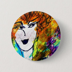 Boton - Rose Drawing 2 Inch Round Button