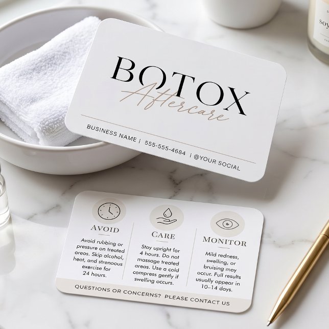 Botox Aftercare Beige Minimal Simple Med Spa (Creator Uploaded)