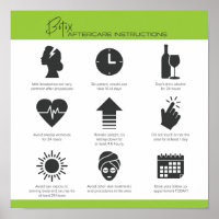 Botox Aftercare Instruction Poster