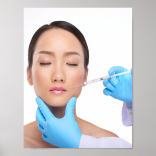 Botox and filler injections by esthetic doctor poster