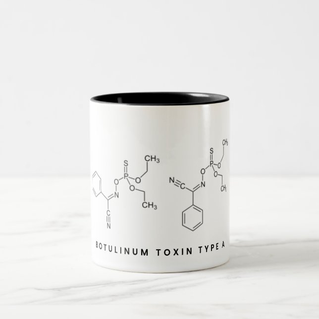 Botox Chemical Structure Two-Tone Coffee Mug (Center)