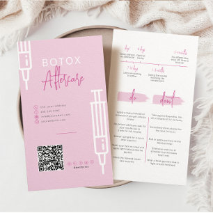Botox Injections Aftercare Card Timeline Do Don't