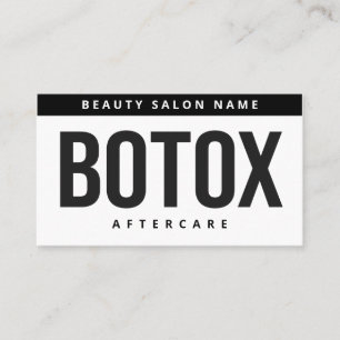 Botox Lip Filler instructions Editable Aftercare Business Card