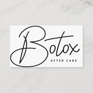 Botox Lip Filler instructions Editable Aftercare Business Card