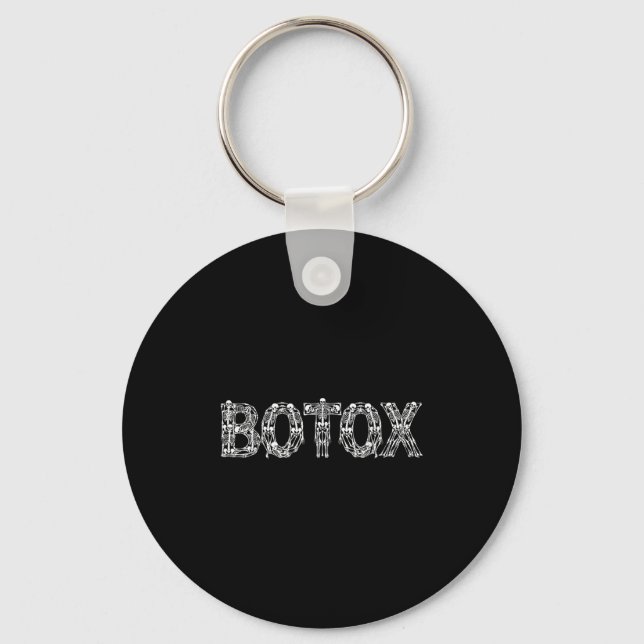Botox Nurse Injector Dancing Skeleton Aesthetician Keychain (Front)