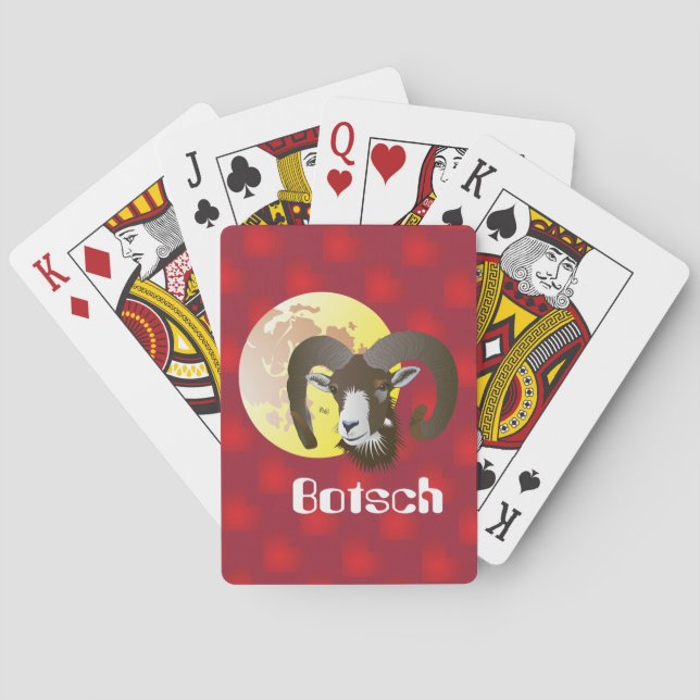 Botsch 21 mars fin 20 avrigl Gieu da chartas Playing Cards (Back)