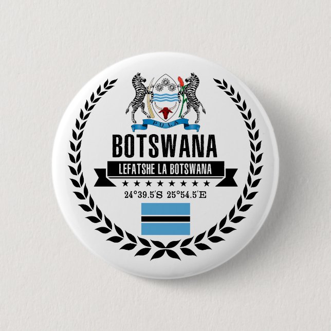 Botswana 2 Inch Round Button (Front)