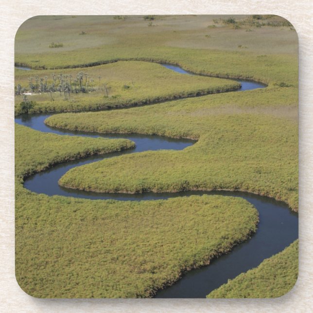 Botswana, Africa. Arial view Okavango river. Coaster (Front)