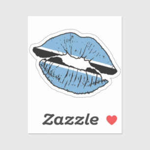 Botswana Botsuana Lipstick Love Flag