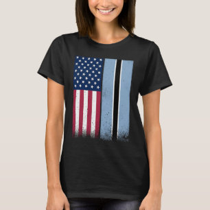 Botswana  Botswana American Flags Proud USA Botswa T-Shirt