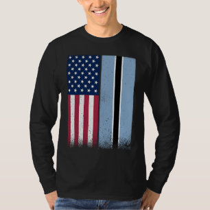 Botswana  Botswana American Flags Proud USA Botswa T-Shirt