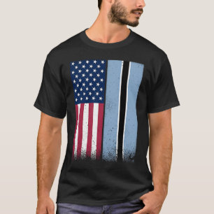 Botswana  Botswana American Flags Proud USA Botswa T-Shirt