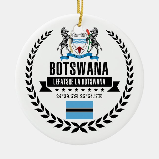 Botswana Ceramic Ornament (Front)