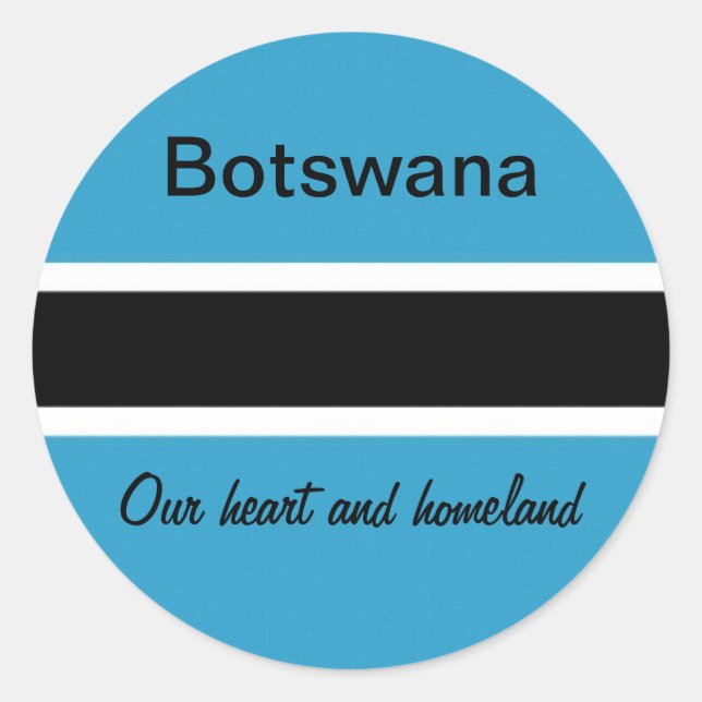 Botswana Classic Round Sticker (Front)