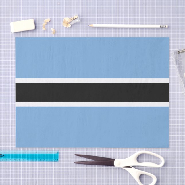 Botswana fashion, Botswana Flag tissue paper (Craft)