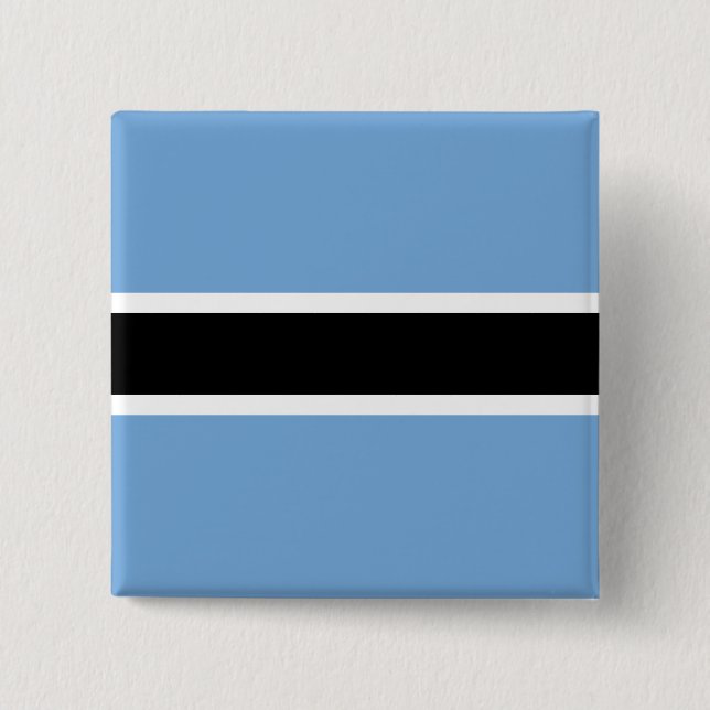 Botswana Flag 2 Inch Square Button (Front)