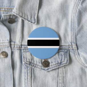 Botswana flag 3 inch round button