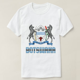 Botswana Flag and Coat Of Arms Patriotic T-Shirt