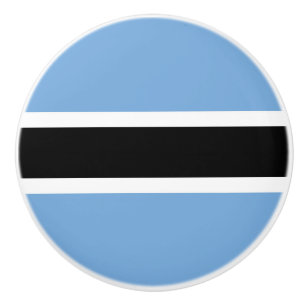 Botswana flag ceramic knob