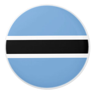 Botswana flag ceramic knob