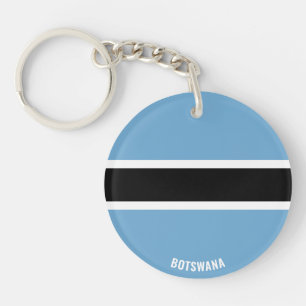 Botswana Flag Charming Patriotic Keychain
