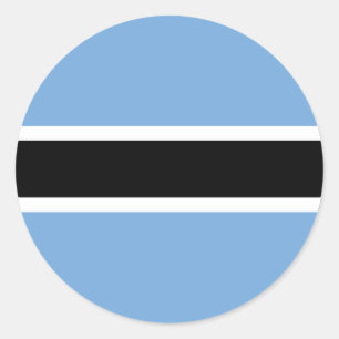 Botswana Flag Classic Round Sticker
