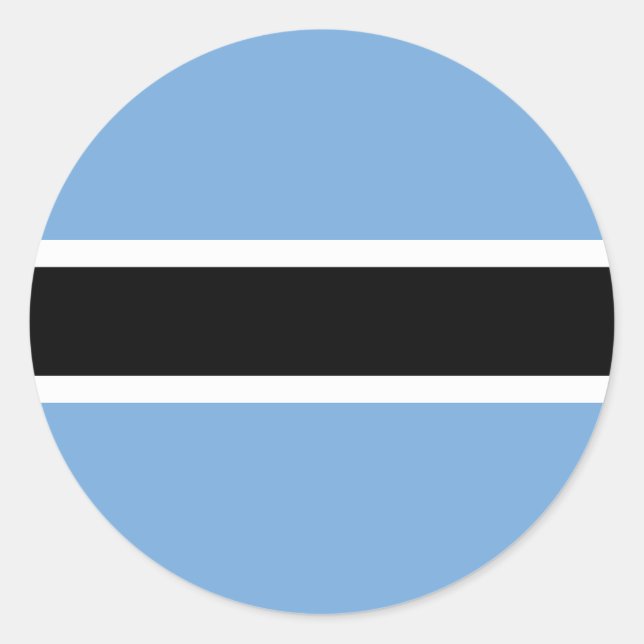 Botswana Flag Classic Round Sticker (Front)