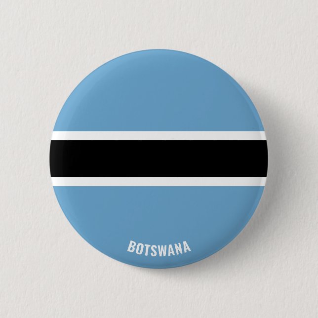Botswana Flag Cute Patriotic 2 Inch Round Button (Front)