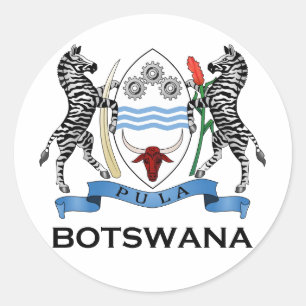 BOTSWANA - flag/emblem/coat of arms/symbol Classic Round Sticker